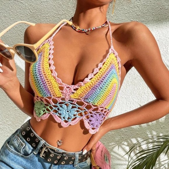 Tie Backless Halter Knit Top - Picture 5 of 6